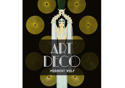 Cover of the hardcover book 'Art Deco' by Norbert Wolf, featuring a stylized Art Deco-inspired design with decorative elements.