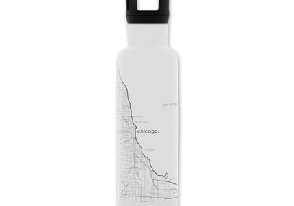 Chicago Map Insulated Water Bottle