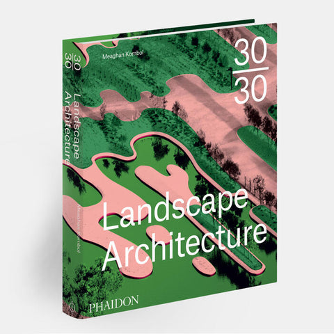 A book cover featuring an aerial photo of waves of green, trees, and sand landscaping.