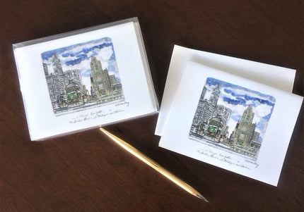 Winter at Bridge Tender Note Cards Set P