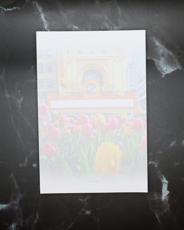 Chicago Marquee Tulips Notepad