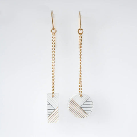 Osa/Oda Earrings Mis-Matched Dangle