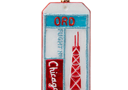 Luggage Tag Chicago Ornament