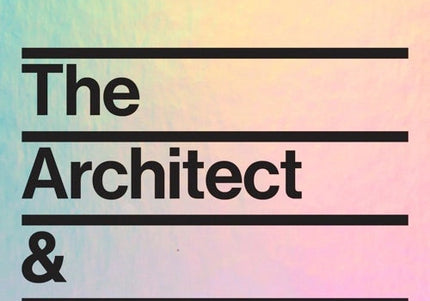 The cover of 'The Architect & Designer Birthday Book' featuring a colorful metallic background.