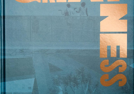 Cover of the book 'GREATNESS Diverse Designers of Architecture' featuring text title on a background image of a cityscape.