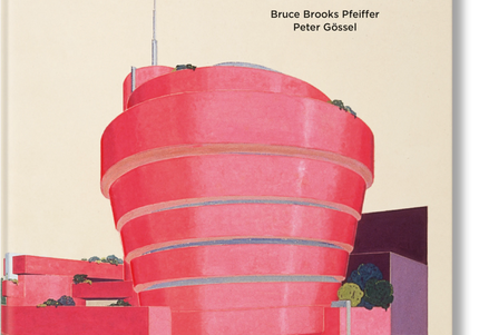 Cover of 'Frank Lloyd Wright 45th Edition' book featuring a red building design by Frank Lloyd Wright.
