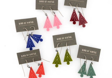 Mini Christmas Tree Earrings