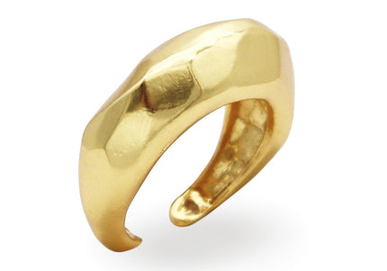 Bubble Textured Metal Ring Gold