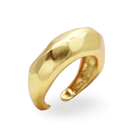 Bubble Textured Metal Ring Gold