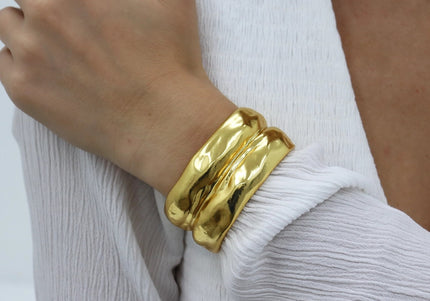Bubble Textured Two Row Cuff