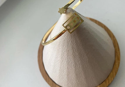 Chicago Flag Wrap Bracelet Gold
