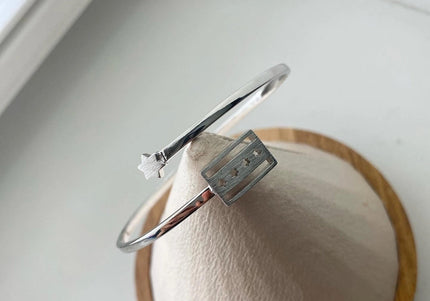 Chicago Flag Wrap Bracelet Silver