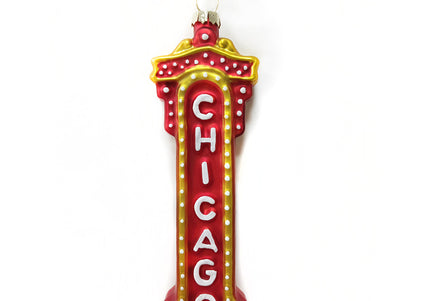 Chicago Theatre Blown Glass Ornament