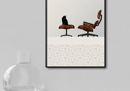 Architecture Cat Eames Chair- 11X14 Print