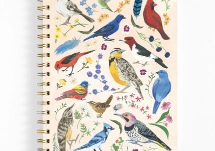 Feathered Friends Birds Spiral Notebook