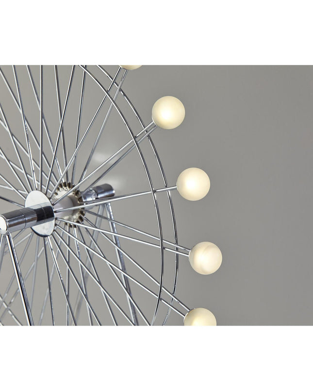 Chrome Ferris Wheel Large Table Lamp
