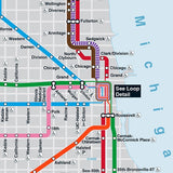 CTA Rail System Map Poster 22"X 28"