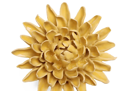 Buttercup Yellow Chrysanthemum Ceramic Flower