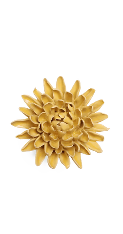 Buttercup Yellow Chrysanthemum Ceramic Flower
