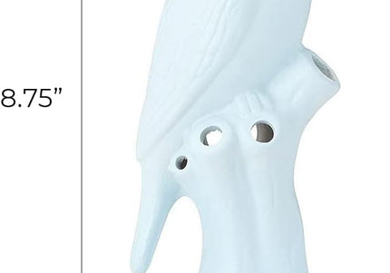 Bird Porcelain Modern Flower Vase - Baby Blue