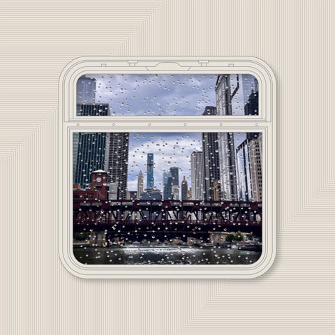 Chicago El Window - 10x10 Print