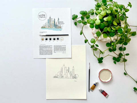 Chicago Skyline - Watercolor DIY Kit