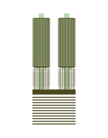 Minimal Marina Towers 11x14 Print