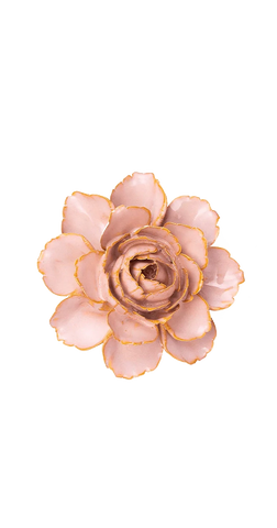Rose Pink Camellia Ceramic Flower