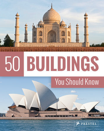 Cover image with the Taj Mahal and Sydney Opera House and title 50 Buildings You Should Know.