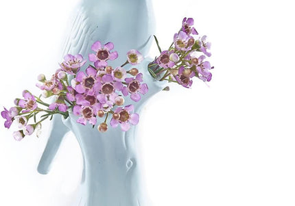 Bird Porcelain Modern Flower Vase - Baby Blue