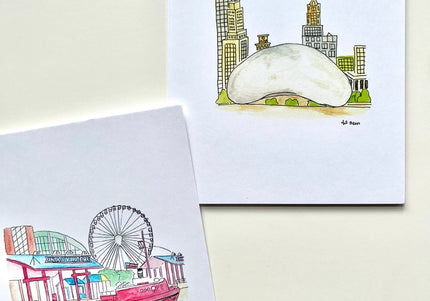Chicago Watercolor Postcard Pack