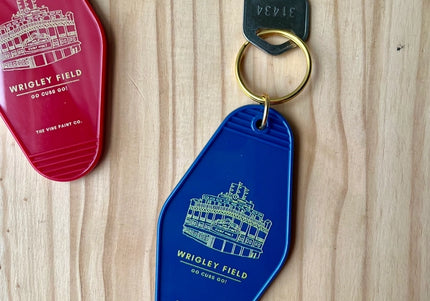 Chicago Keychain- Vintage Hotel- BLUE