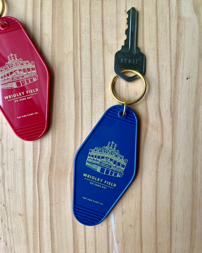 Chicago Keychain- Vintage Hotel- BLUE