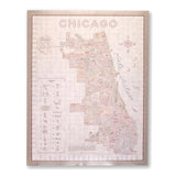 Vintage White Neighborhood Map Poster 22"X 28"