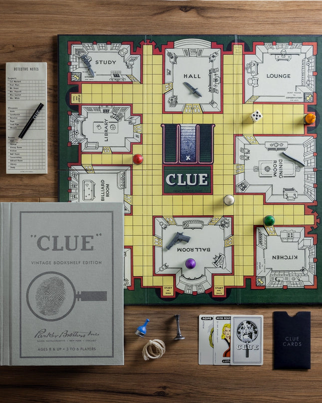 Clue Vintage Bookshelf Board Game