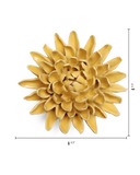 Buttercup Yellow Chrysanthemum Ceramic Flower