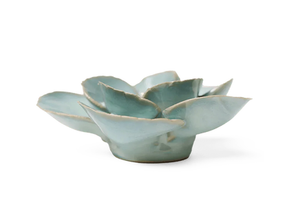 Milk Teal Poppy Ceramic Flower