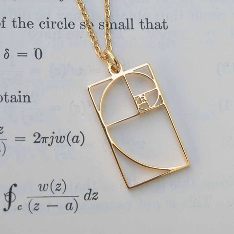 Fibonacci Necklace Gold