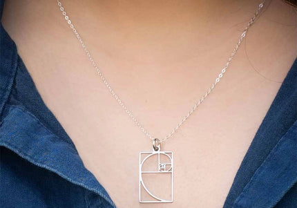 Fibonacci Necklace Silver