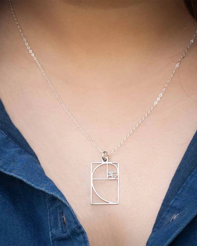 Fibonacci Necklace Silver
