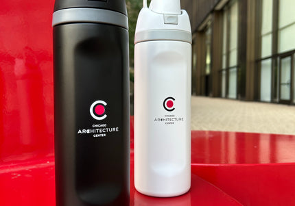 CAC Logo Sip Lid Reusable Bottle- WHITE