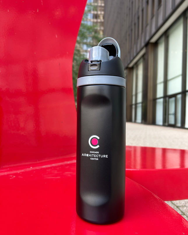CAC Logo Sip Lid Reusable Bottle- BLACK