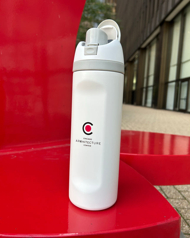 CAC Logo Sip Lid Reusable Bottle- WHITE
