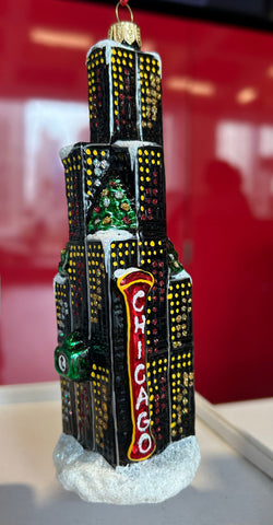 Willis Tower Glass Ornament