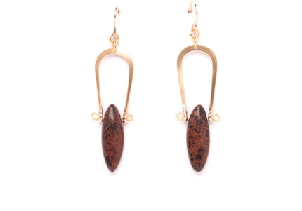 Amulet Earrings in Mahogany Obsidian