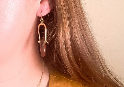Amulet Earrings in Mahogany Obsidian