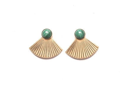 Malachite Studs with Pleat Jackets