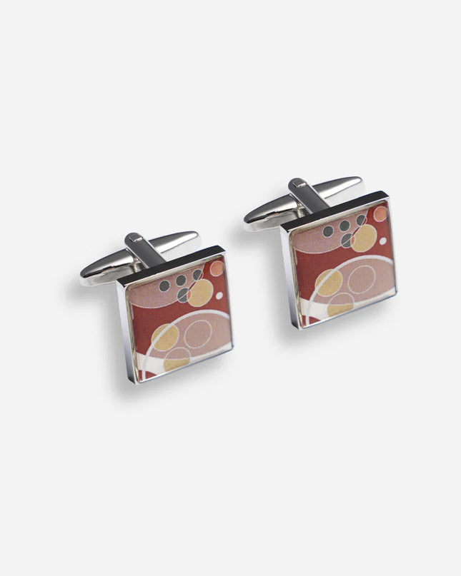 Midway Gardens Circle Terracotta Cufflinks- Frank Lloyd Wright