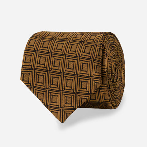 FLW Midway Gardens Sketch Tie- Dark Oak