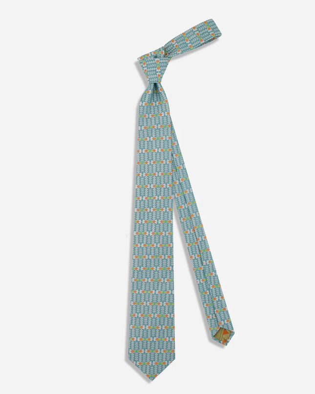 FLW Midway Gardens Meadow Tie- Blue